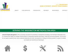 Tablet Screenshot of crescentpropertymanagement.com